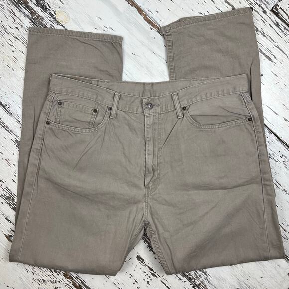 Levi’s 505 Jeans men’s 38x32 a lightweight khaki five pocket jeans - Picture 2 of 5